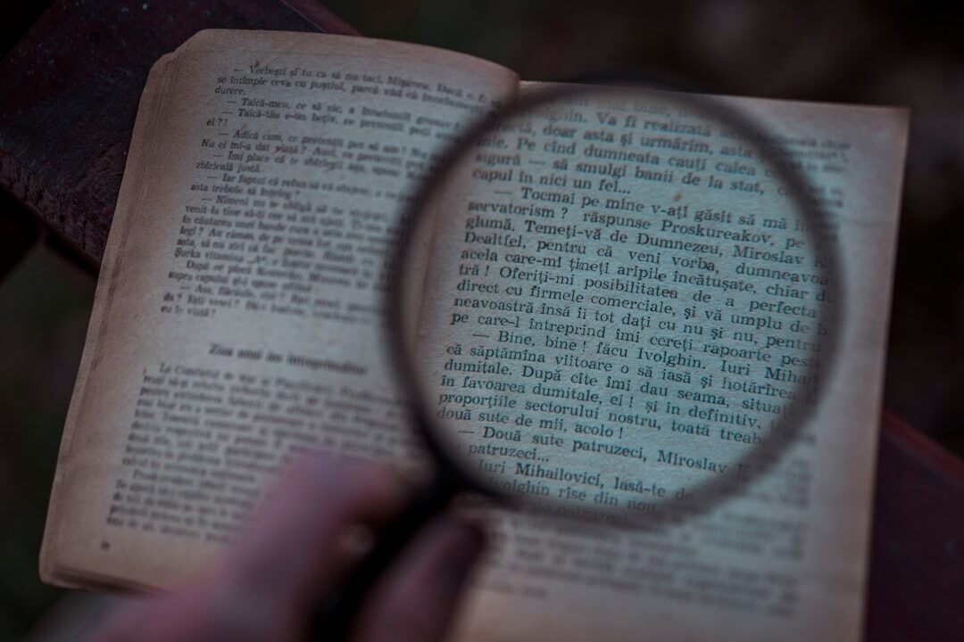 detective reading mystery novel