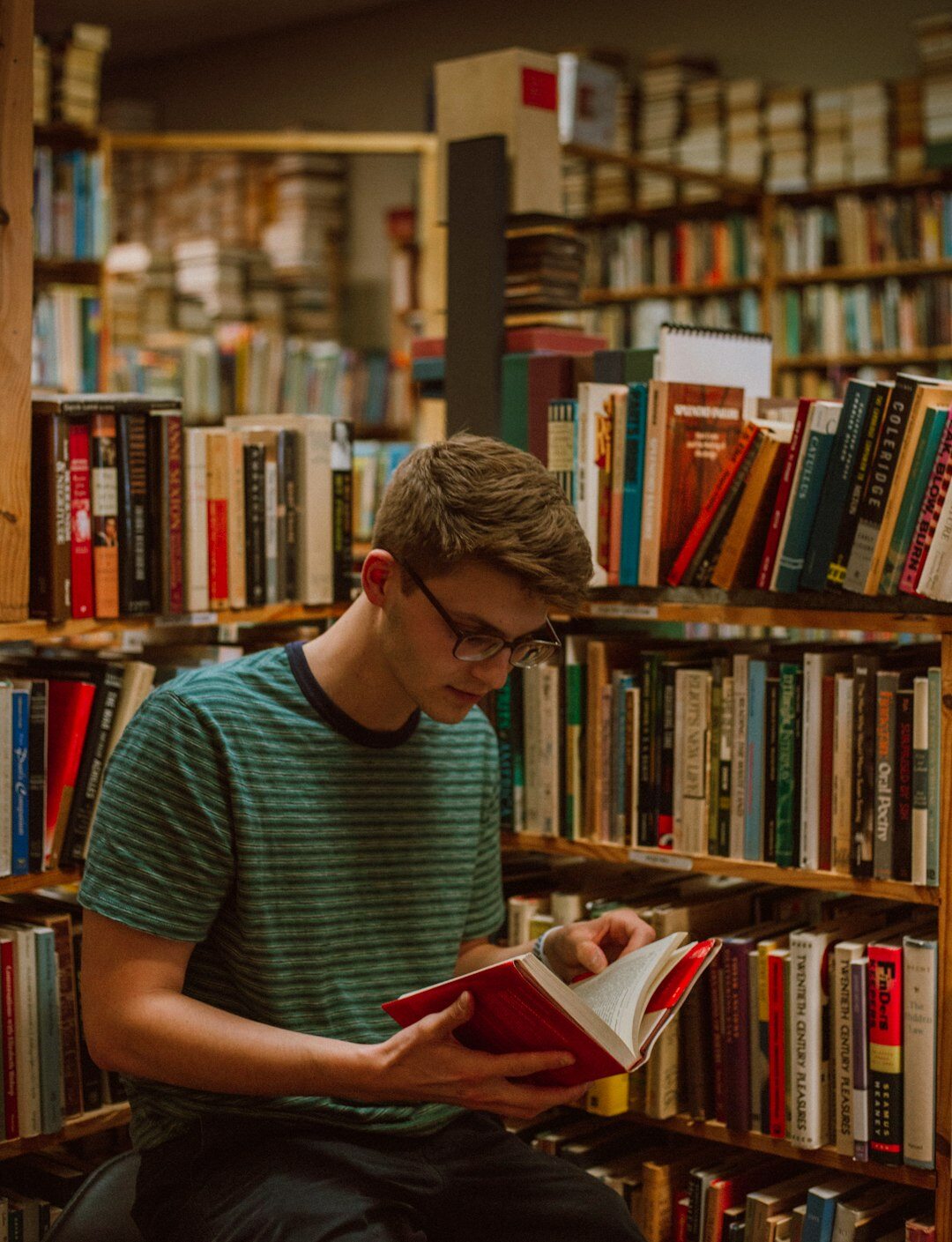 person studying psychology books