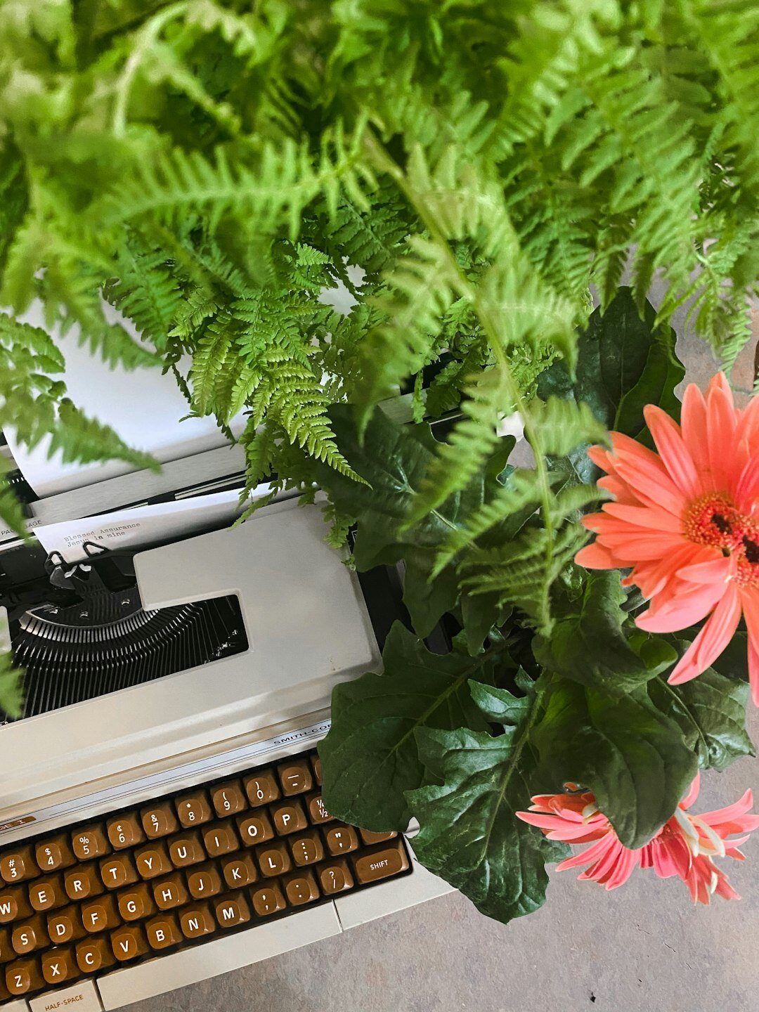 vintage typewriter on desk